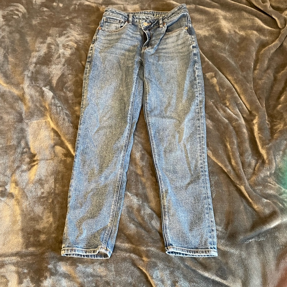 AE crossover mom jeans